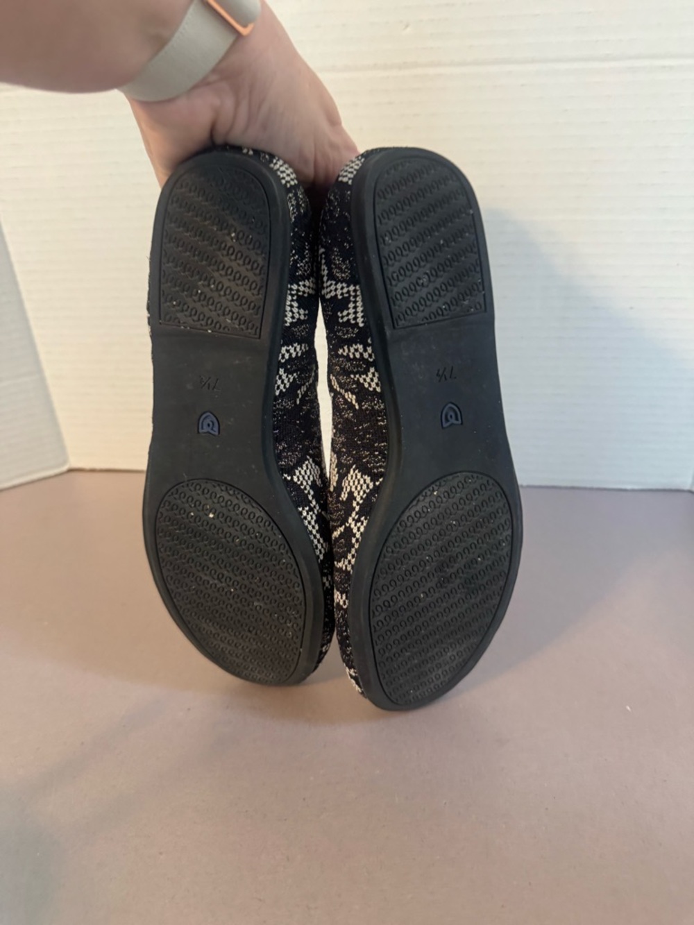 Rothy's Black and White Knit Ballet Flats - Picture 4 of 8